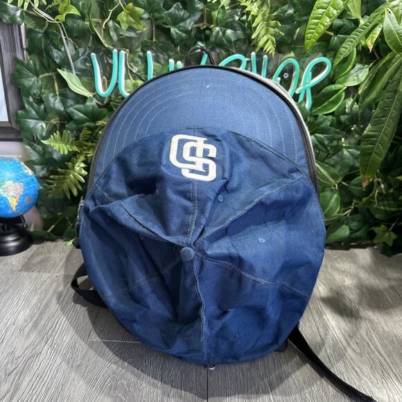 Vintage San Diego Padres Hat Backpack Blue Adjustable